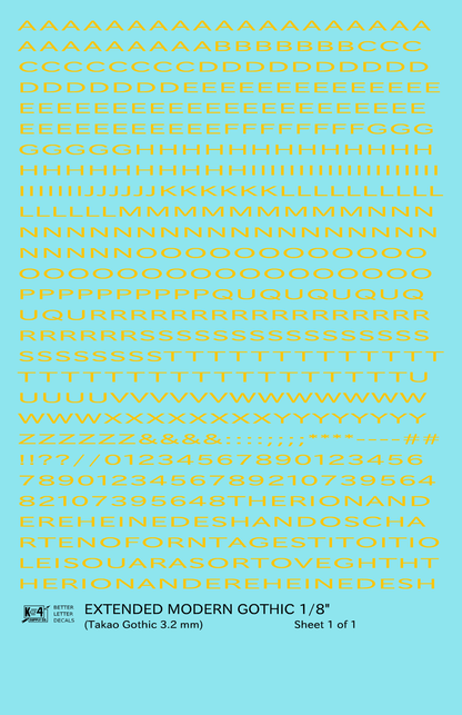 Extended Modern Gothic Letter Number Alphabet