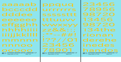 Lowercase Extended Modern Gothic Letter Alphabet