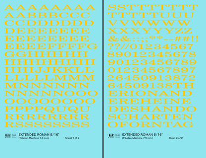 Extended Roman Letter Number Alphabet
