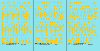 Extended Roman Letter Number Alphabet