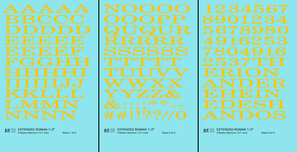 Extended Roman Letter Number Alphabet