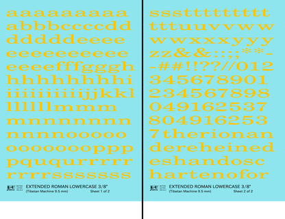 Lowercase Extended Roman Letter Number Alphabet