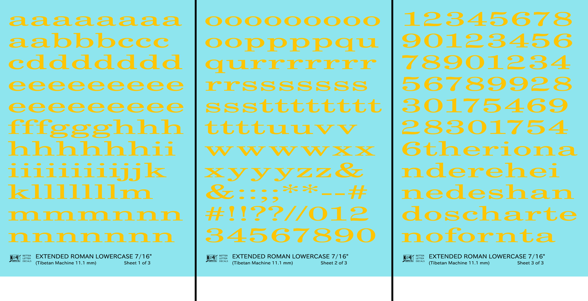 Lowercase Extended Roman Letter Number Alphabet