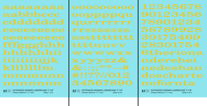 Lowercase Extended Roman Letter Number Alphabet