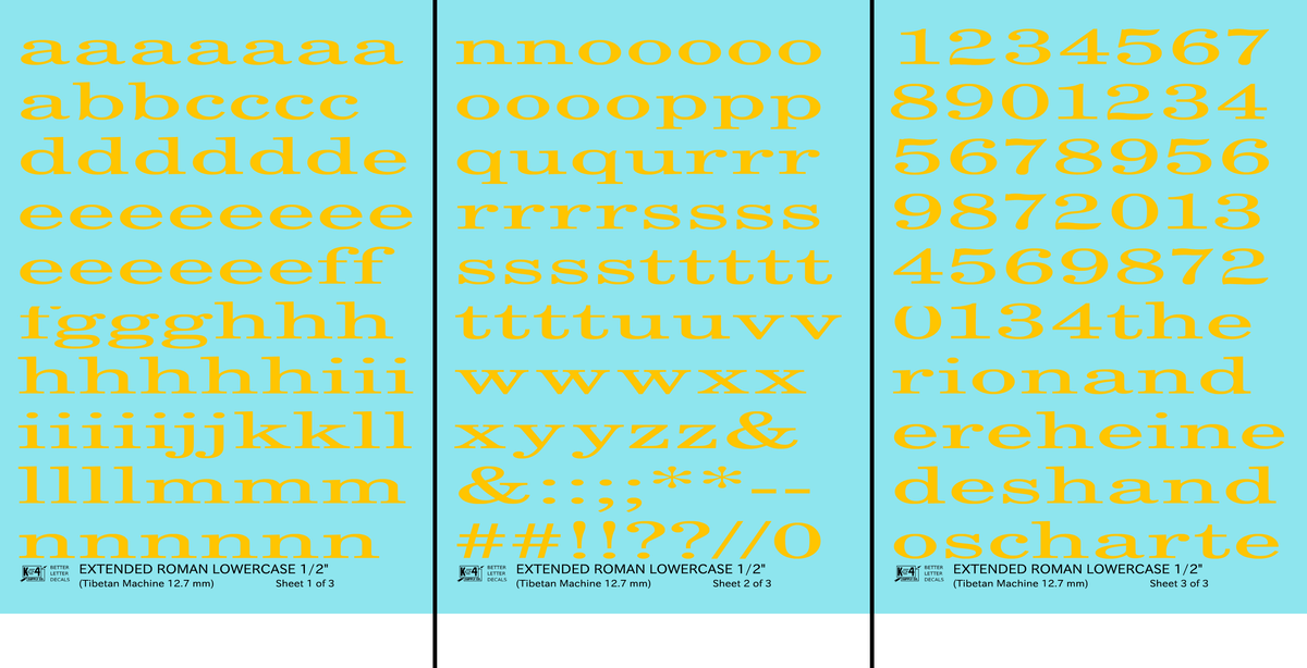 Lowercase Extended Roman Letter Number Alphabet