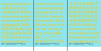 Lowercase Extended Roman Letter Number Alphabet