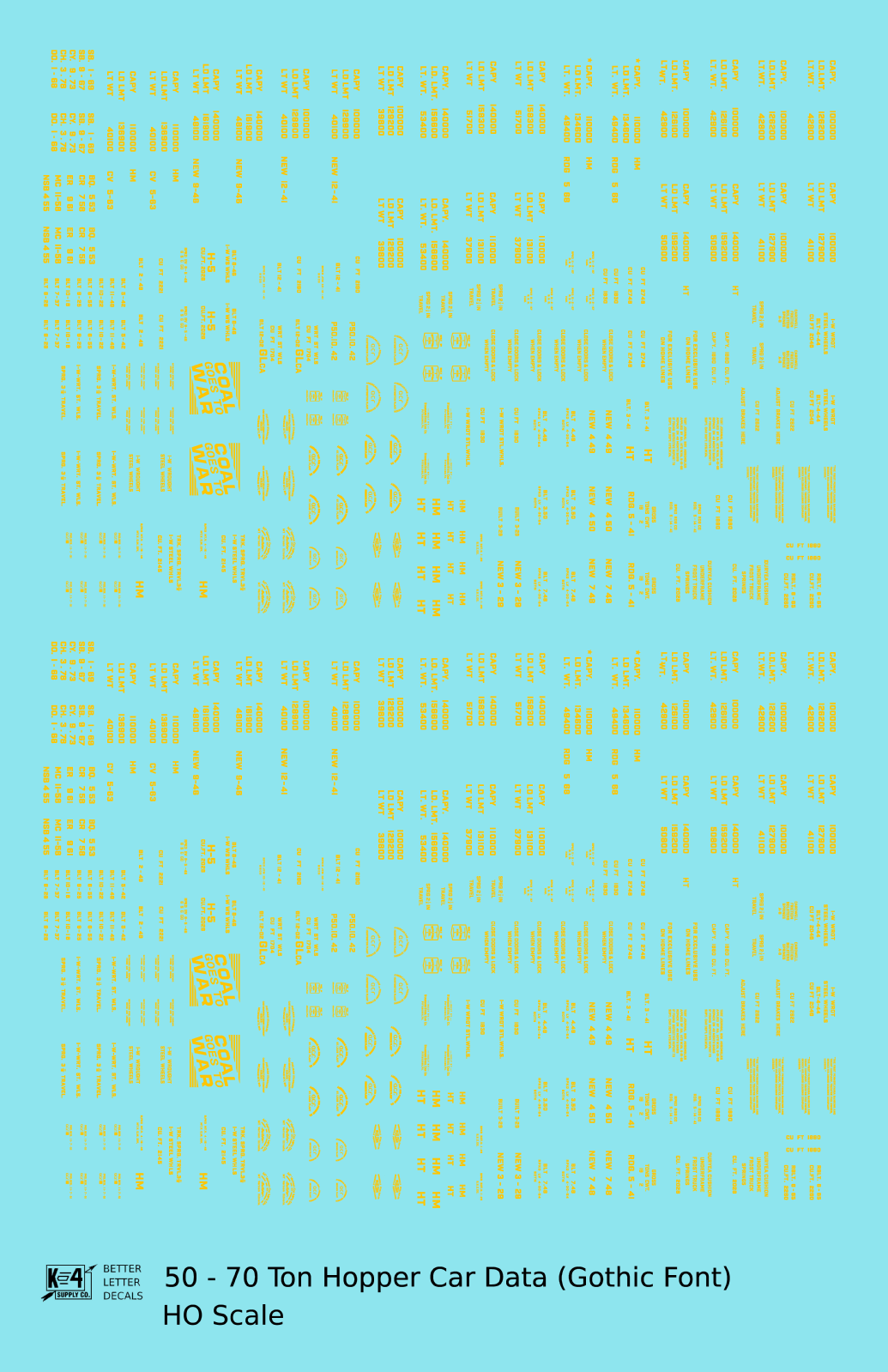 Dimensional and Weight Data 50 To 70 Ton Hopper Car Gothic Font