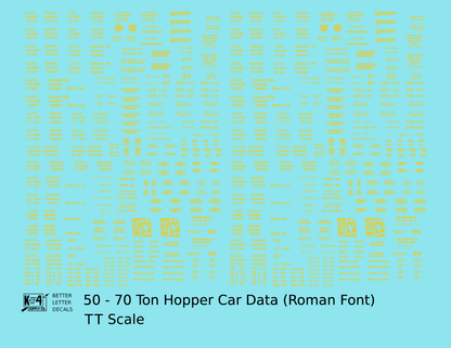 Dimensional and Weight Data 50 To 70 Ton Hopper Car Railroad Roman