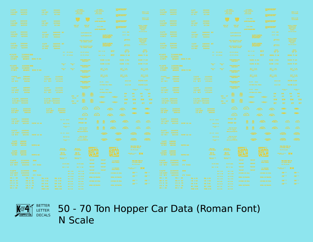 Dimensional and Weight Data 50 To 70 Ton Hopper Car Railroad Roman