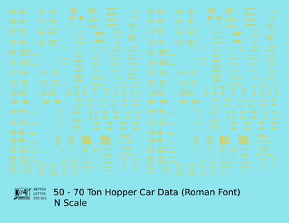 Dimensional and Weight Data 50 To 70 Ton Hopper Car Railroad Roman