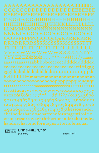 Lindenhill Letter Number Alphabet