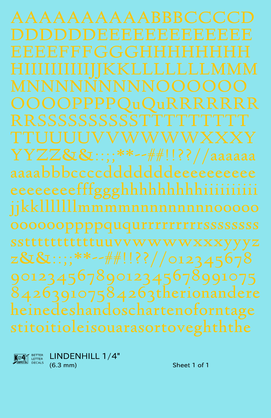 Lindenhill Letter Number Alphabet