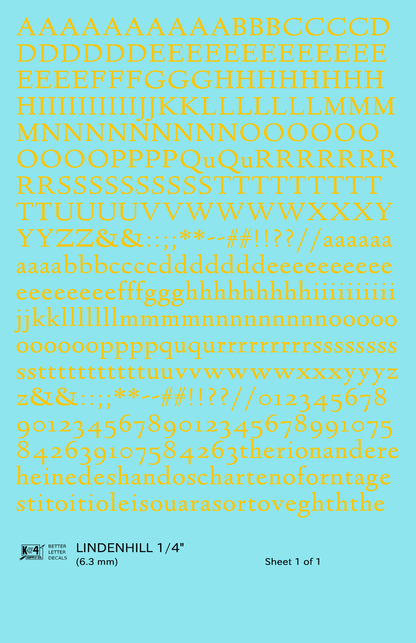Lindenhill Letter Number Alphabet
