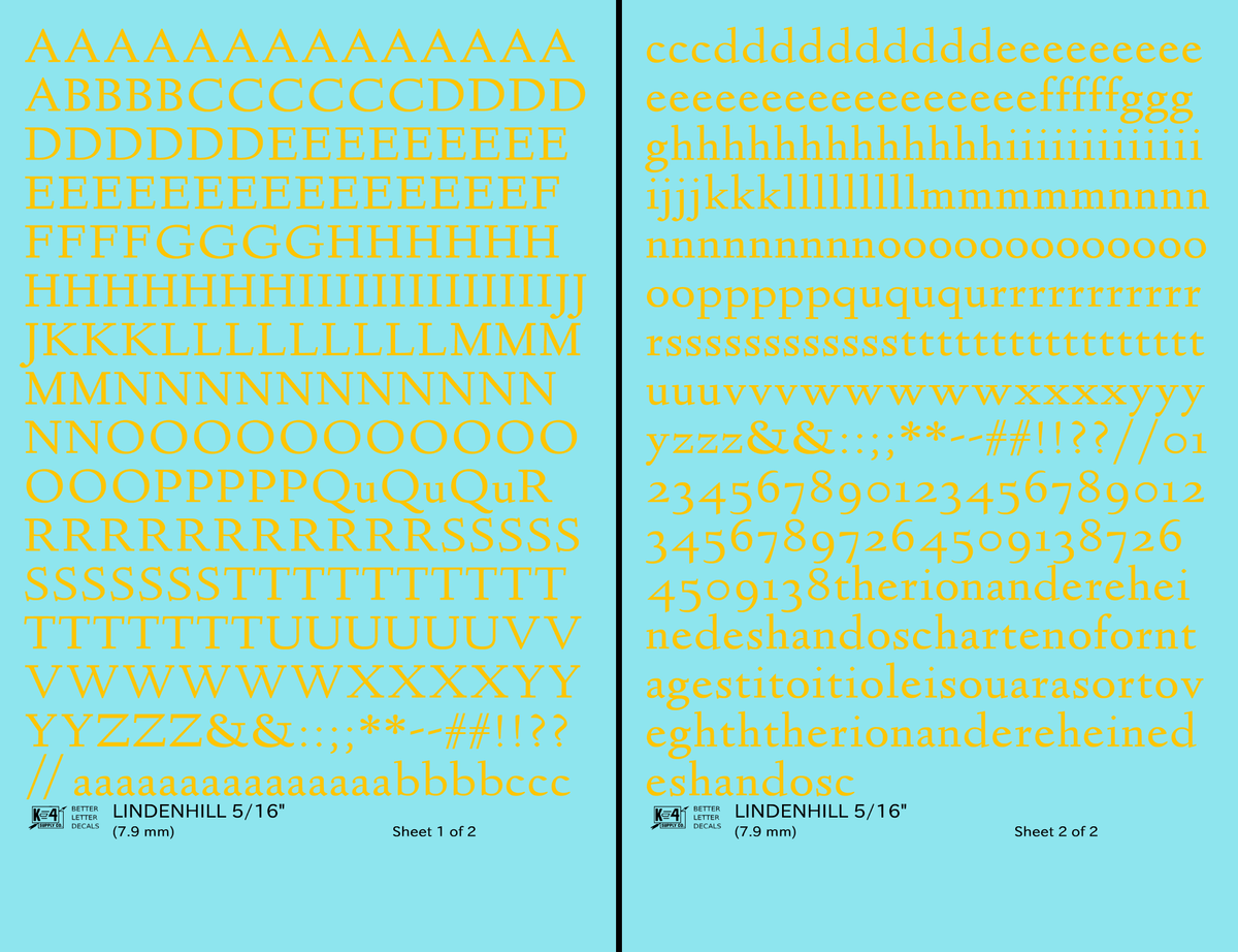 Lindenhill Letter Number Alphabet
