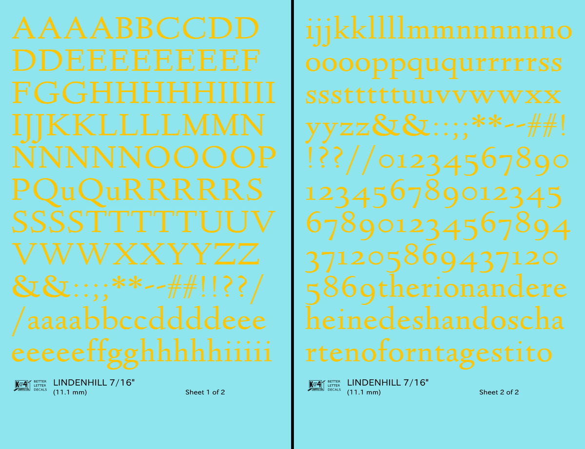 Lindenhill Letter Number Alphabet