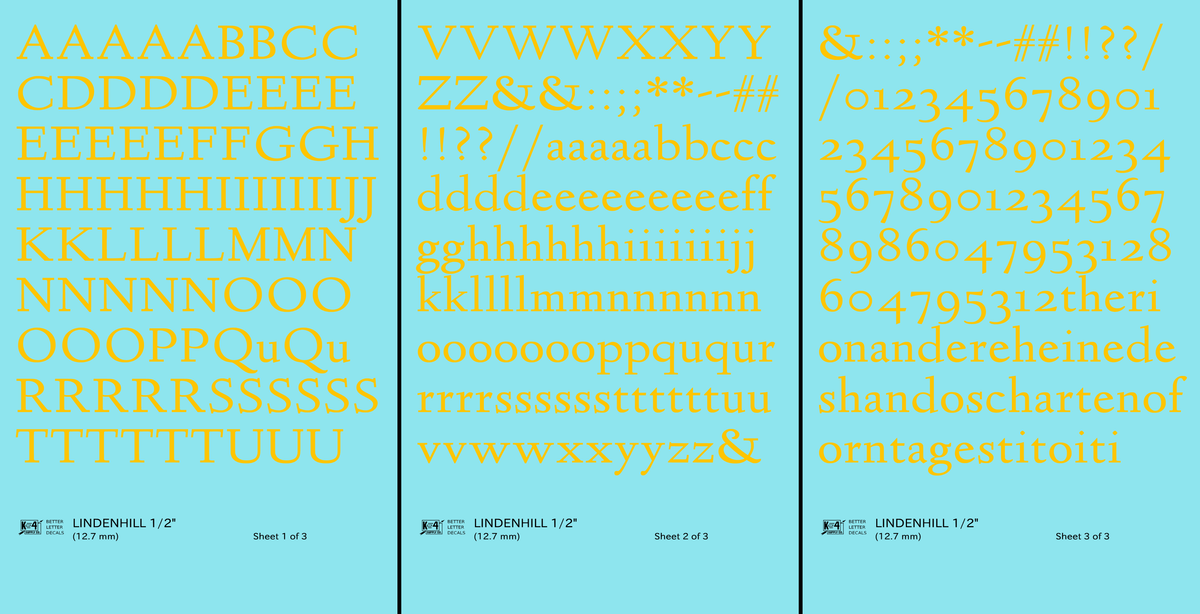 Lindenhill Letter Number Alphabet