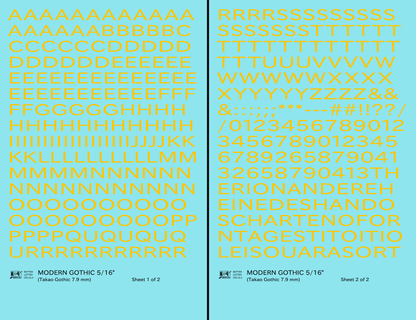 Modern Gothic Letter Number Alphabet