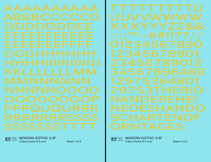 Modern Gothic Letter Number Alphabet