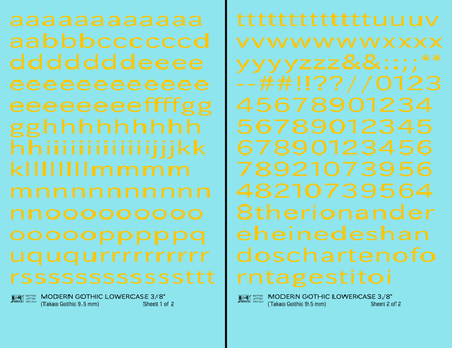 Lowercase Modern Gothic Letter Number Alphabet