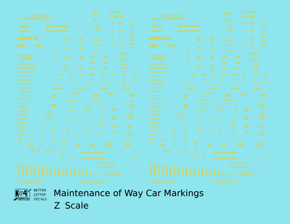 Maintenance Of Way (MOW) Data and Markings