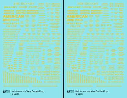 Maintenance Of Way (MOW) Data and Markings