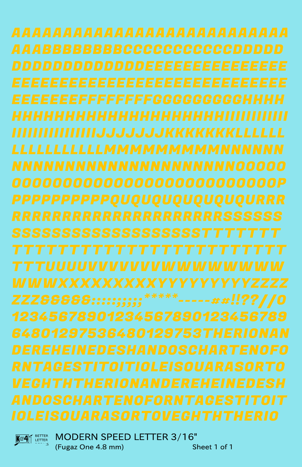 Modern Speed Letter Letter Number Alphabet