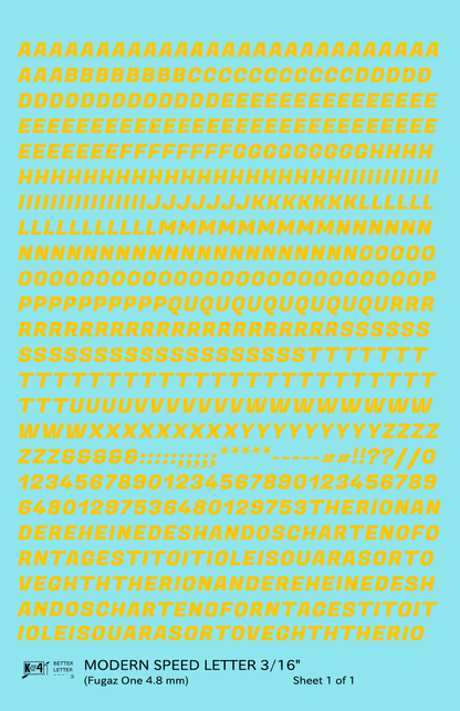 Modern Speed Letter Letter Number Alphabet