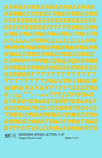 Modern Speed Letter Letter Number Alphabet