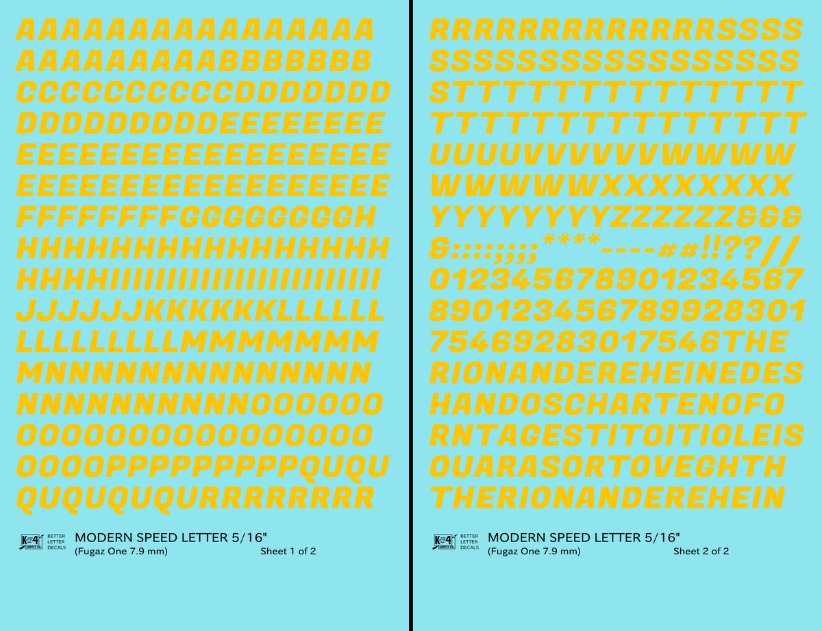 Modern Speed Letter Letter Number Alphabet