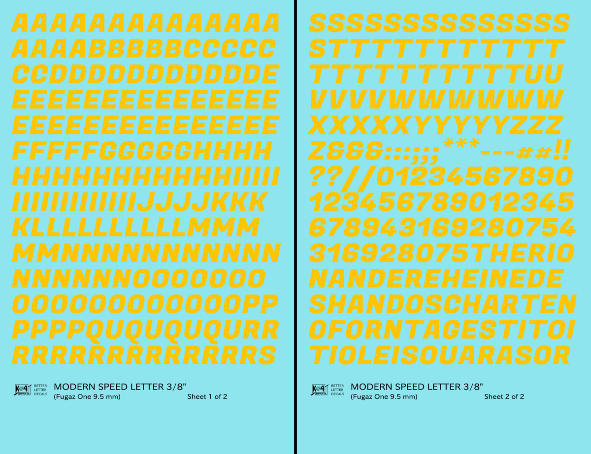 Modern Speed Letter Letter Number Alphabet
