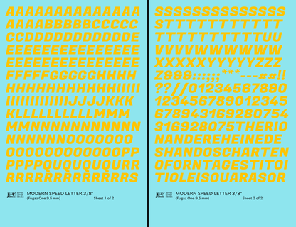 Modern Speed Letter Letter Number Alphabet