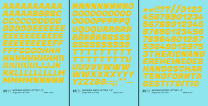 Modern Speed Letter Letter Number Alphabet