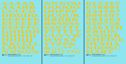 Penn Roman Letter Number Alphabet
