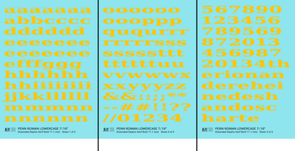 Lowercase Penn Roman Letter Number Alphabet