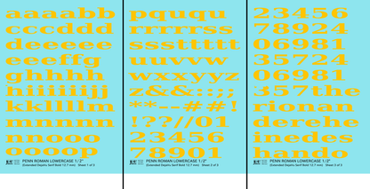 Lowercase Penn Roman Letter Number Alphabet