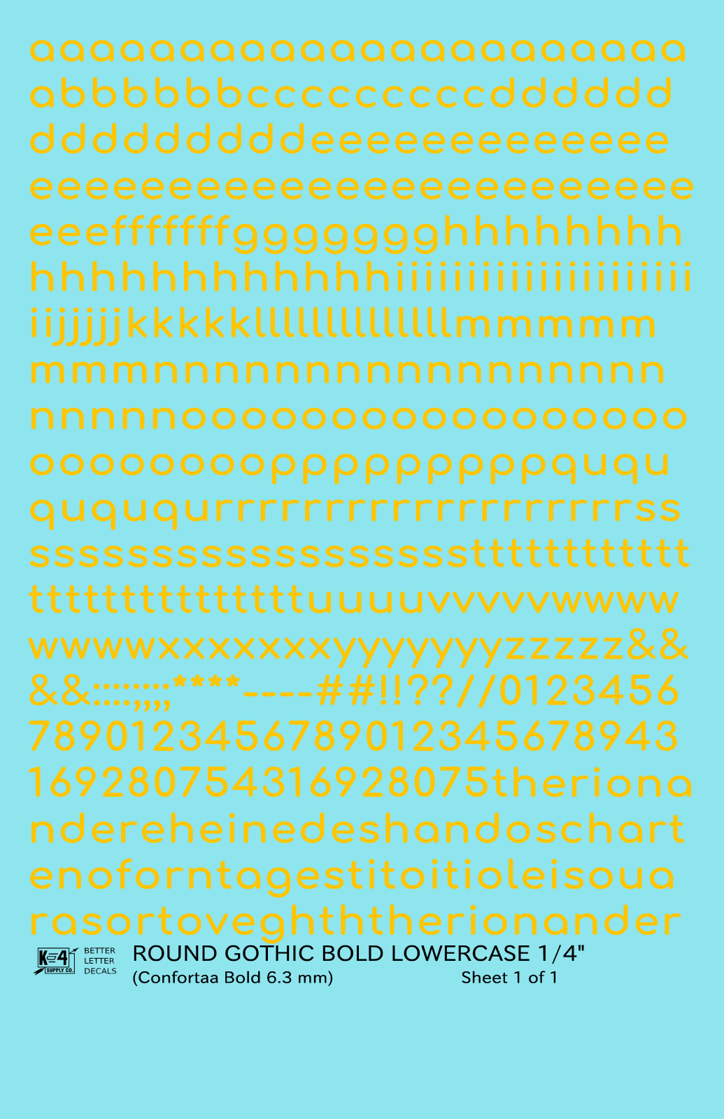 Lowercase Round Modern Gothic Bold Letter