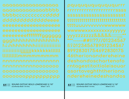 Lowercase Round Modern Gothic Bold Letter