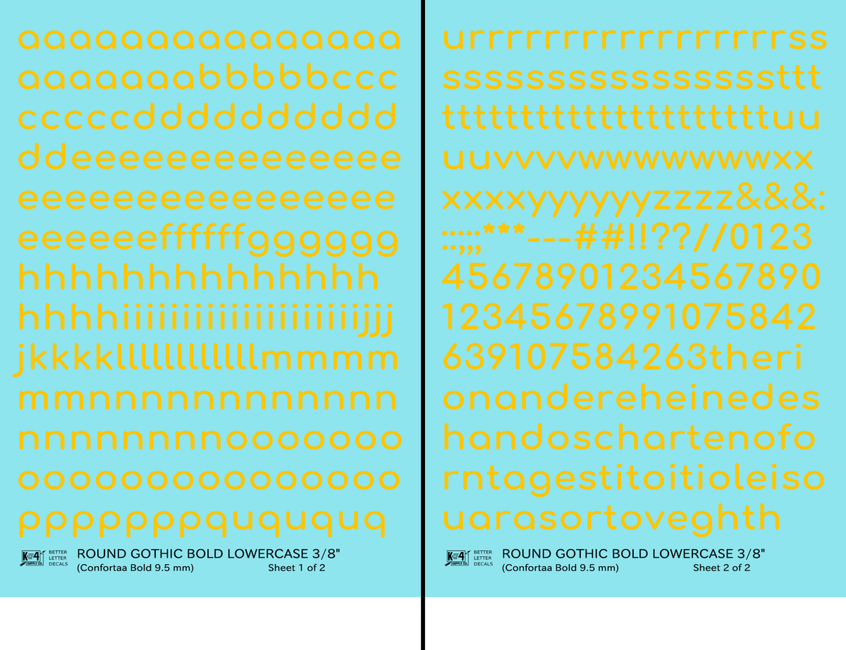 Lowercase Round Modern Gothic Bold Letter