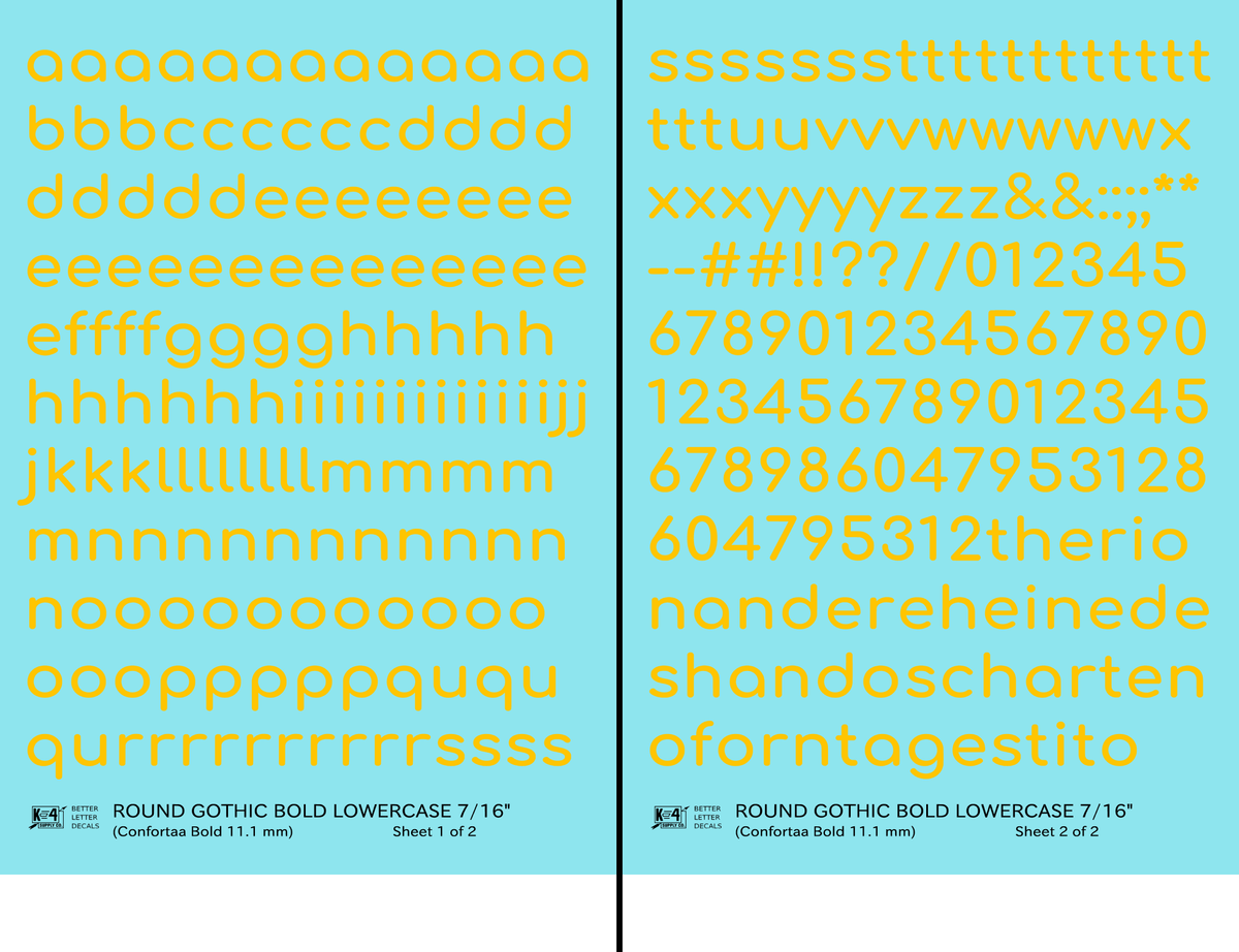 Lowercase Round Modern Gothic Bold Letter