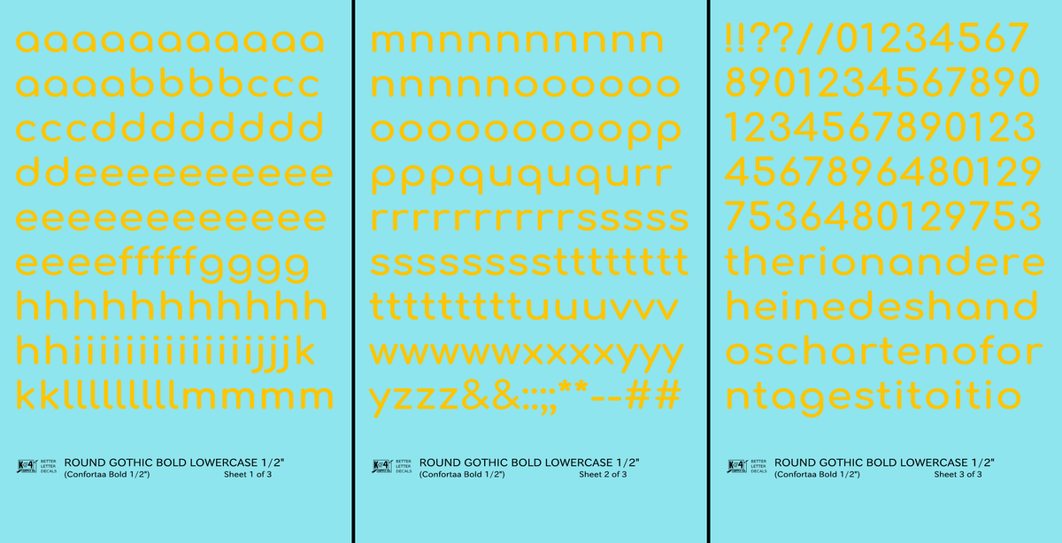 Lowercase Round Modern Gothic Bold Letter