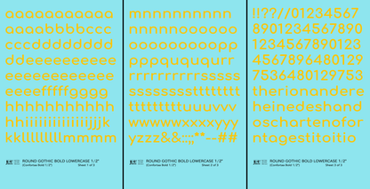 Lowercase Round Modern Gothic Bold Letter