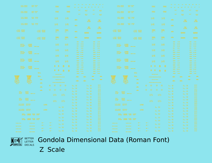 Dimensional and Weight Data Gondola Railroad Roman