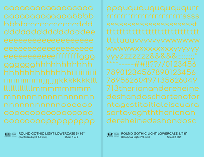 Lowercase Round Modern Gothic Light Letter