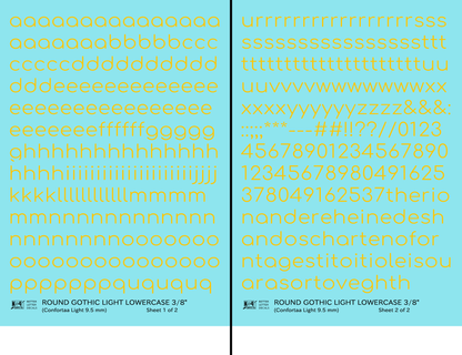 Lowercase Round Modern Gothic Light Letter