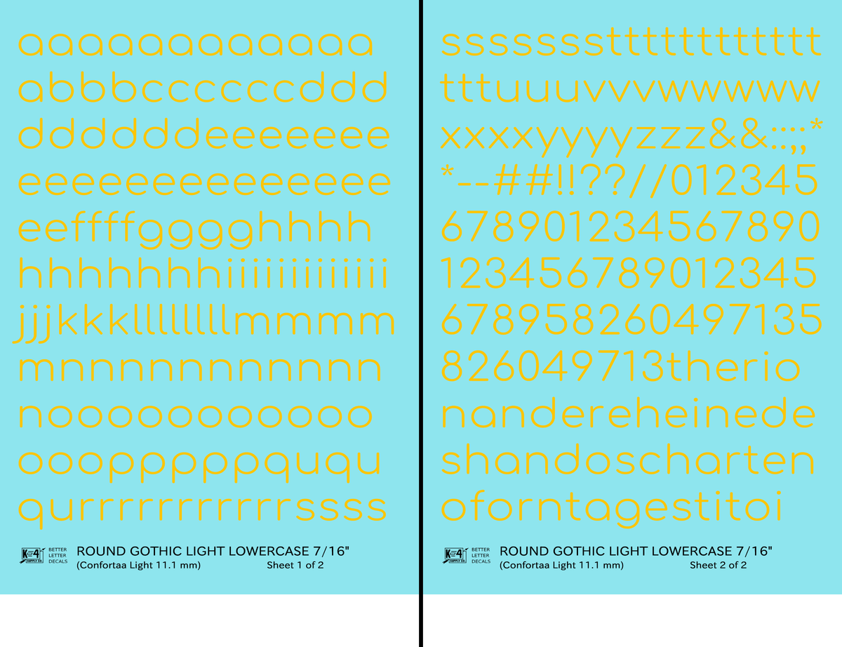 Lowercase Round Modern Gothic Light Letter