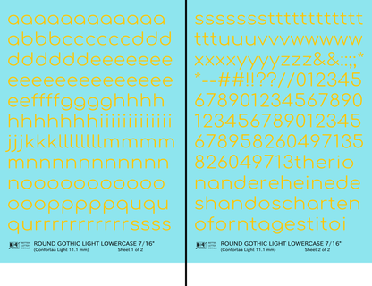 Lowercase Round Modern Gothic Light Letter