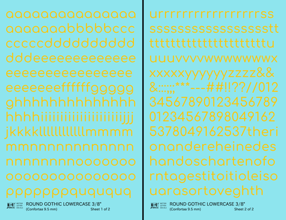 Lowercase Round Modern Gothic Letter Alphabet