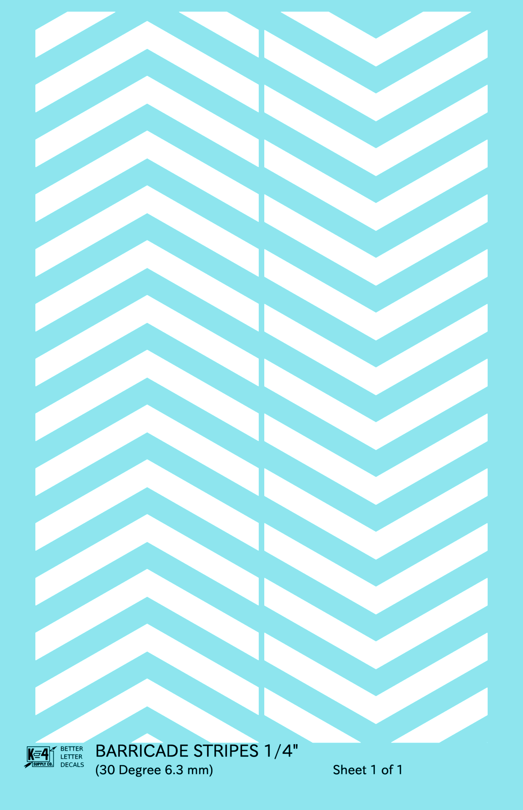 30 Degree Diagonal Barricade Stripes