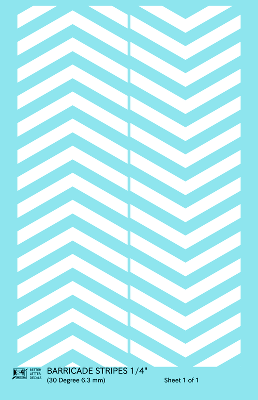 30 Degree Diagonal Barricade Stripes