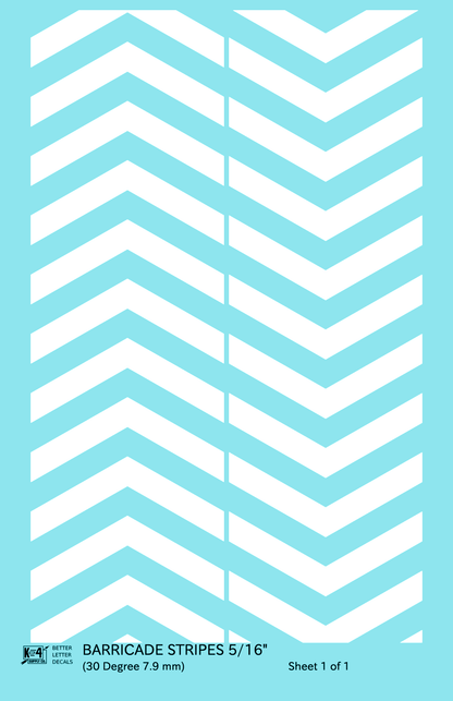 30 Degree Diagonal Barricade Stripes